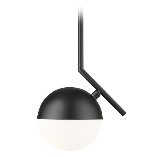 Z-Lite Realm Sphere Matte Black Mini-Pendant Light with Globe Shade