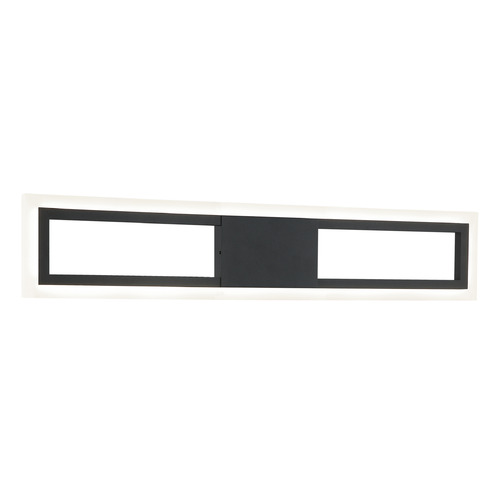 Matteo Lighting Valance Matte Black LED Vertical Bathroom Light