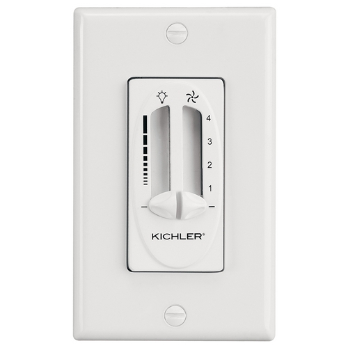 Kichler Lighting Dual Slide Control for Fan & Light in White by Kichler Lighting 337010WH