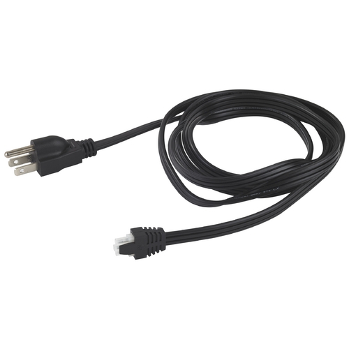 Black 6 Foot Power Cord and Plug for Recesso Under Cabinet Light