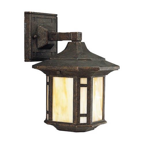 Progress Lighting Arts and Crafts Outdoor Wall Light in Weathered Bronze by Progress Lighting P5628-46