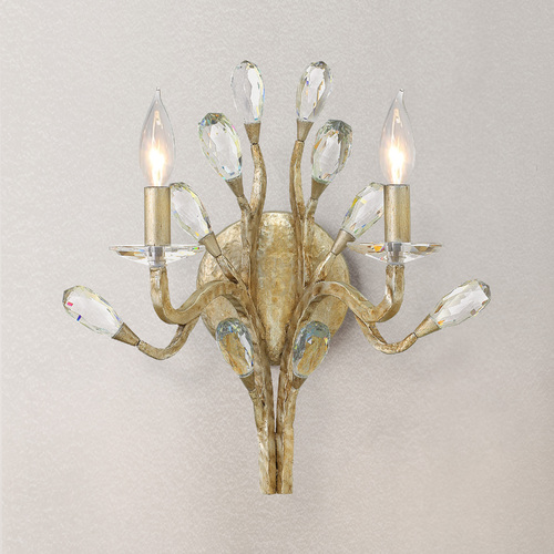 Eve 2-Light Crystal Wall Sconce in Champagne Gold by Fredrick Ramond
