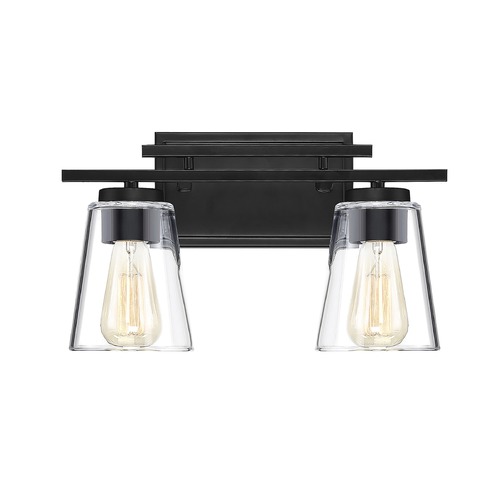 Calhoun 14.63-Inch Black Bathroom Light by Savoy House