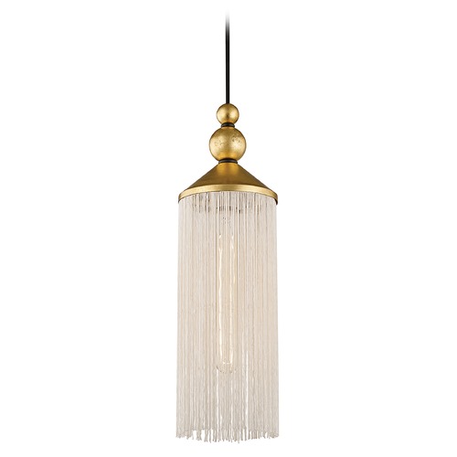 Mitzi by Hudson Valley Scarlett Gold Leaf Pendant by Mitzi by Hudson Valley H300701-GL/WH