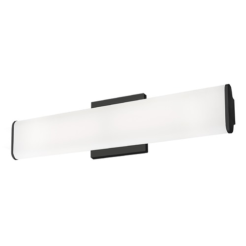 Modern Black LED Bathroom Light with White Shade 3000K 900LM by Kuzco Lighting