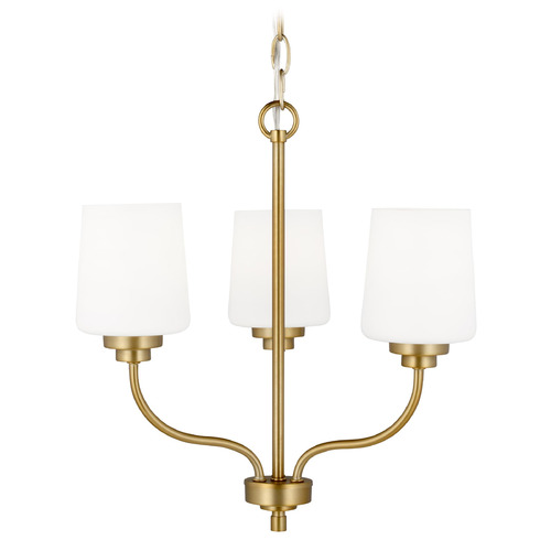 Generation Lighting Windom 18-Inch Satin Brass LED Mini Chandelier by Generation Lighting 3102803EN3-848