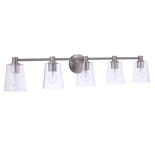 Emilio Brushed Polished Nickel Bathroom Light by Craftmade Lighting