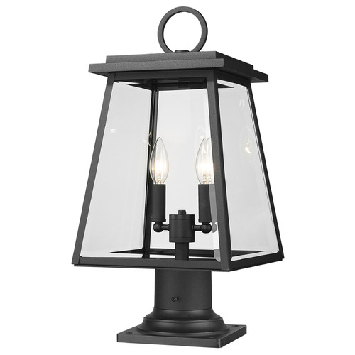 Z-Lite Broughton Black Post Light by Z-Lite 521PHMR-533PM-BK