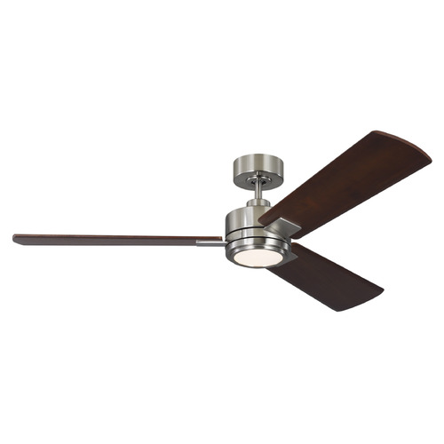 Visual Comfort Fan Collection Harris Smart 56 LED Brushed Steel LED Ceiling Fan with Light