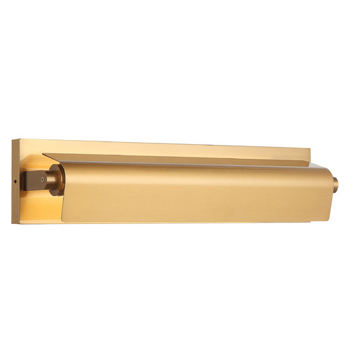 Matteo Lighting Finneas Aged Gold Brass LED Vertical Bathroom Light
