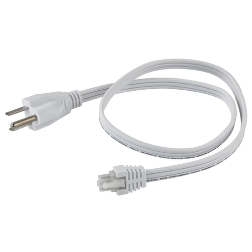 White 2 Foot Power Cord and Plug for Recesso Under Cabinet Light