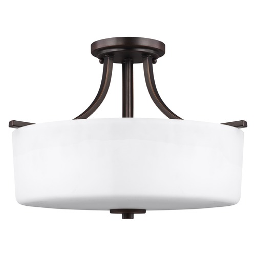 Canfield Burnt Sienna Semi-Flush Mount by Generation Lighting