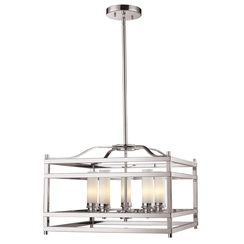 Z-Lite Z-Lite Altadore Brushed Nickel Pendant Light with Cylindrical Shade 182-5