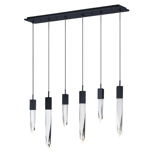 ET2 Lighting Quartz 6-Light LED Pendant in Black by ET2 Lighting E31245-20BK