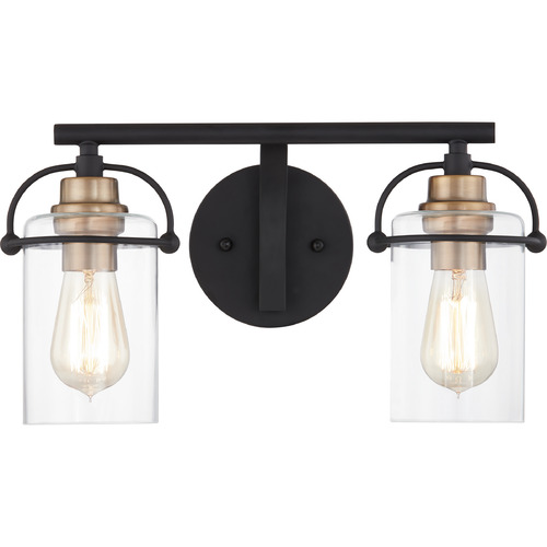 Quoizel Lighting Emerson Bathroom Light in Matte Black by Quoizel Lighting EMR8602MBK