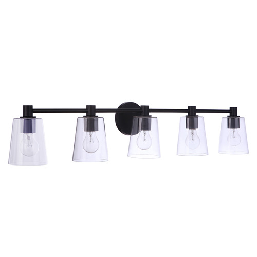Emilio Flat Black Bathroom Light by Craftmade Lighting