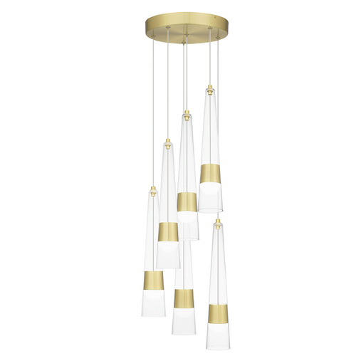 Quoizel Lighting Zia Multi-Pendant in Satin Gold by Quoizel Lighting PCZIA2813SD