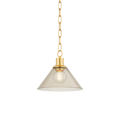 Anniebee Pendant in Aged Brass by Mitzi by Hudson Valley