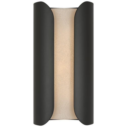 Armise 14-Inch LED Sconce in Matte Carbon by Visual Comfort Signature