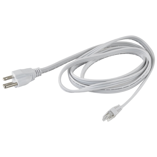 White 6 Foot Power Cord and Plug for Recesso Under Cabinet Light