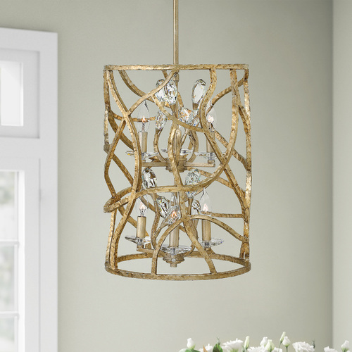 Eve 14.50-Inch Crystal Pendant in Champagne Gold by Fredrick Ramond