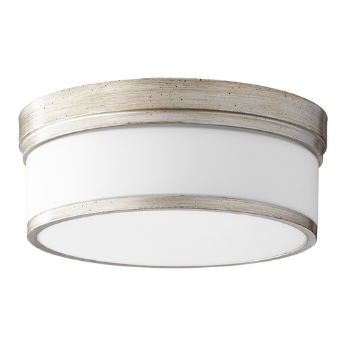 Quorum Lighting Celeste Aged Silver Leaf Flush Mount by Quorum Lighting 3509-14-60