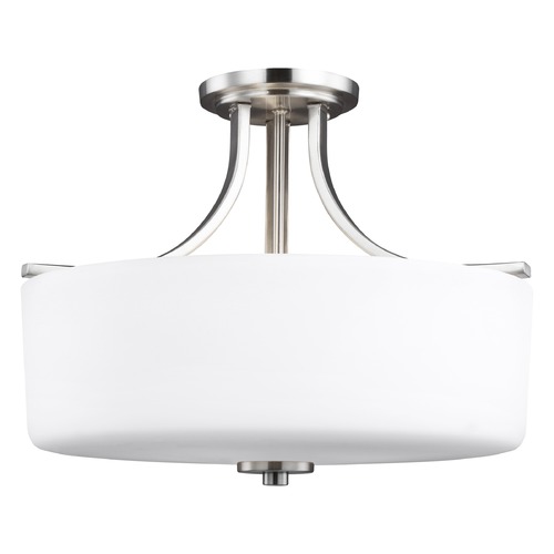 Canfield Brushed Nickel Semi-Flush Mount by Generation Lighting