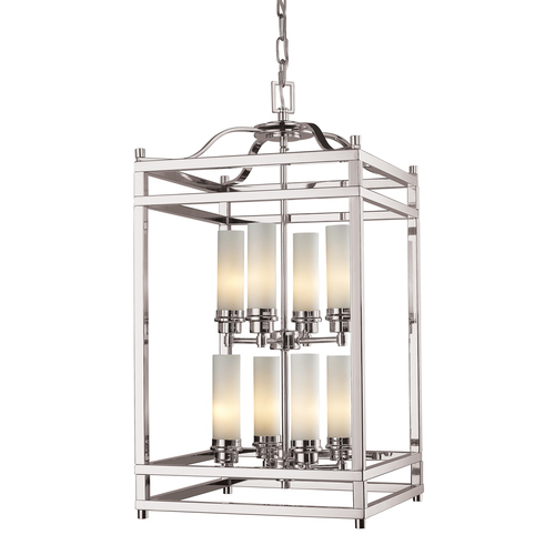 Z-Lite Z-Lite Altadore Brushed Nickel Pendant Light with Cylindrical Shade 182-8