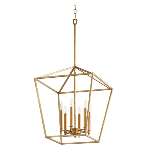 Gabriel Gold Leaf Pendant by Quorum Lighting