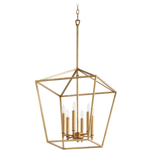 Quorum Lighting Gabriel Gold Leaf Pendant by Quorum Lighting 604-6-74