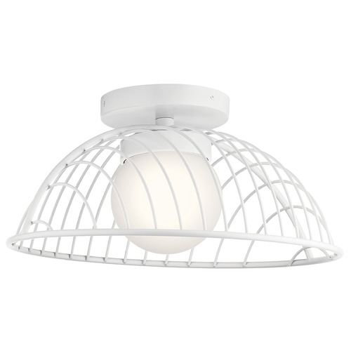 Kichler Lighting Clevo 18-Inch White LED Semi-Flush Mount by Kichler Lighting 84096WH