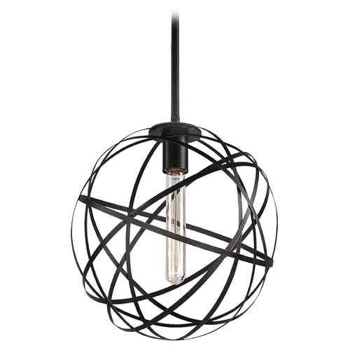 Atom Black Pendant by Matteo Lighting