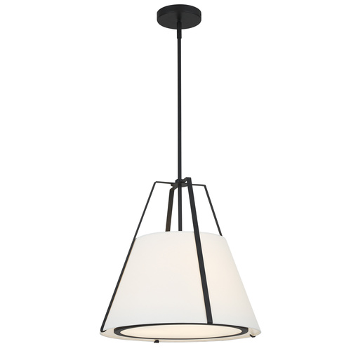 Crystorama Lighting Fulton 3-Light Pendant in Black by Crystorama Lighting FUL-904-BK