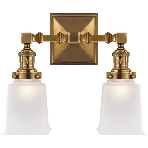 Visual Comfort Signature Collection E.F. Chapman Boston 2-Light in Antique Brass by Visual Comfort Signature SL2942HABFG