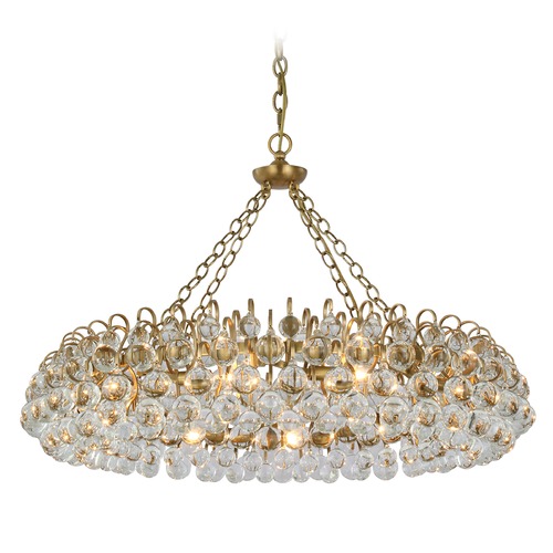 Visual Comfort Signature Collection Aerin Bellvale Large Chandelier in Antique Brass by Visual Comfort Signature ARN5118HABCG