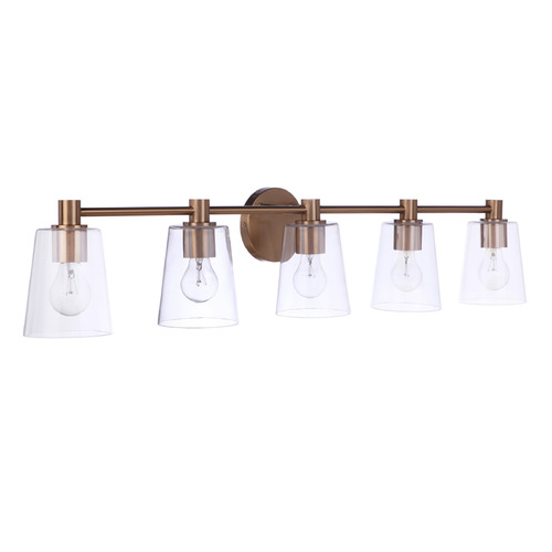 Craftmade Lighting Emilio Satin Brass Bathroom Light by Craftmade Lighting 12642SB5