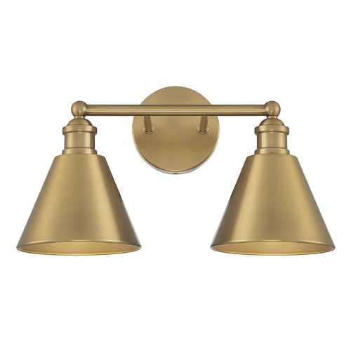 17-Inch Vanity Light in Natural Brass by Meridian