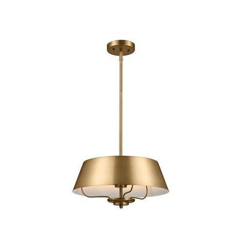 Kichler Lighting Luella Convertible 16-Inch Pendant in Brass by Kichler Lighting 52542BNB