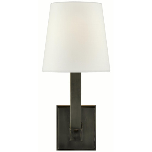 Visual Comfort Signature Collection Chapman & Myers Square Tube Bronze Sconce