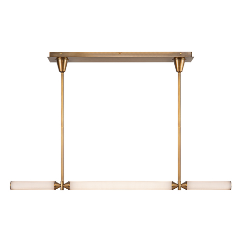 Edwin 48-Inch LED Linear Pendant in Vintage Brass by Alora Lighting