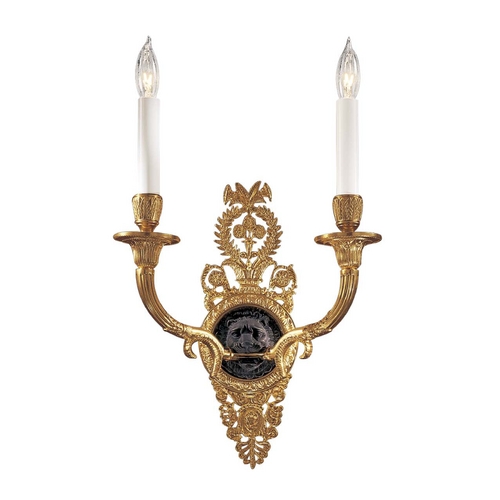 Metropolitan Lighting Sconce Wall Light in French Gold / Black Accents Finish N9102