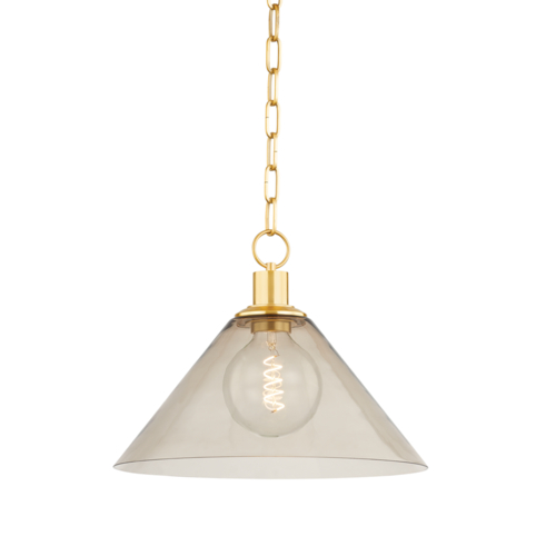 Mitzi by Hudson Valley Anniebee Pendant in Aged Brass by Mitzi by Hudson Valley H829701L-AGB