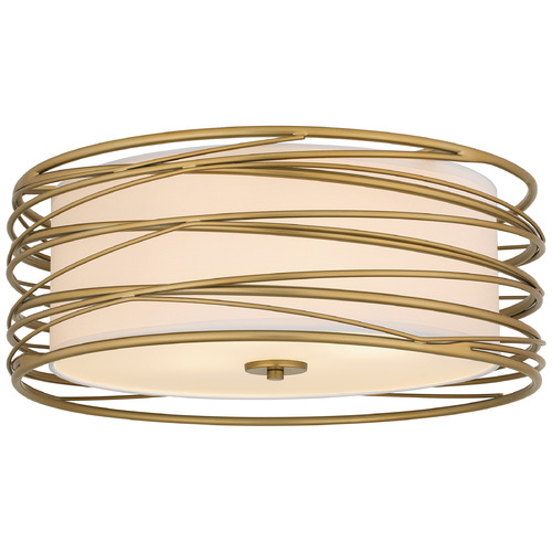 Quoizel Lighting Spiral Light Gold Semi-Flushmount Light