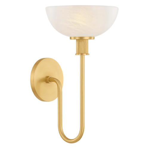 Mitzi by Hudson Valley Mitzi Janelle Aged Brass Single Light Wall Sconce H1016101-AGB