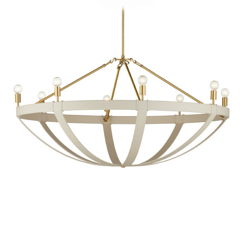 Currey and Company Barrington Cream / Brushed Brass Chandelier
