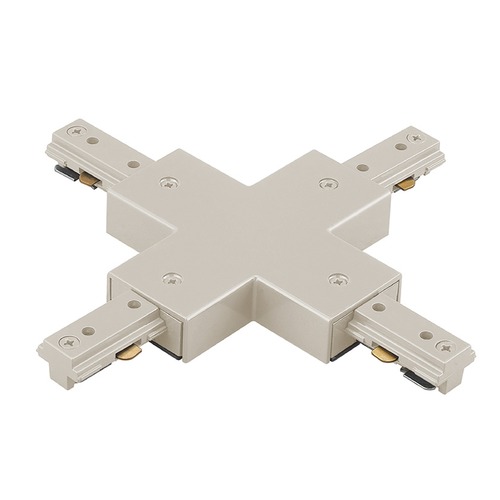 Brushed Nickel J Track X Connector by WAC Lighting