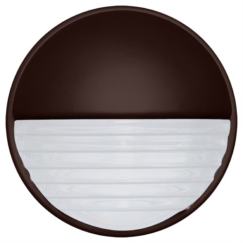 Frosted Ribbed Glass Outdoor Wall Light Bronze Costaluz by Besa Lighting