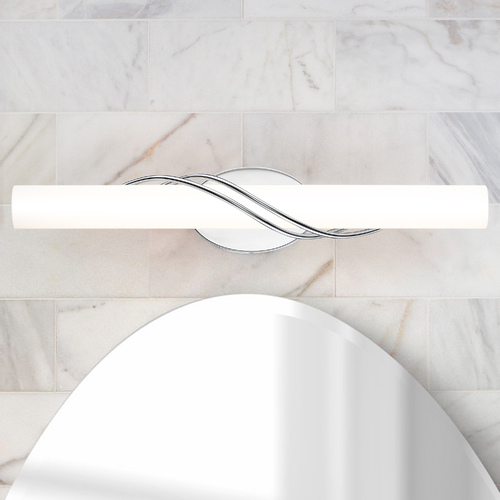 Serenade Polished Chrome LED Bathroom Light by Quoizel Lighting