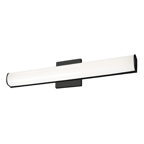 Modern Black LED Bathroom Light with White Shade 3000K 826LM by Kuzco Lighting