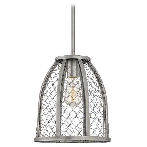 Quoizel Lighting Quoizel Lighting Heron Antique Nickel Pendant Light with Bowl / Dome Shade QPP5180AN